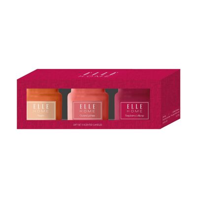 Pack of 3 fruit bliss scented candles