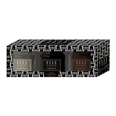 Pack of 3 scented candles night escape