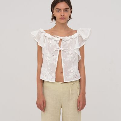 Top blanco de lujo