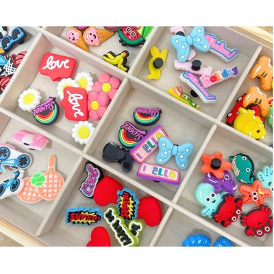 Refill pack of 50 Fun & Colorful Charms for PETIKIDS Charm Bar - Child/Teenager/Kid/Adult