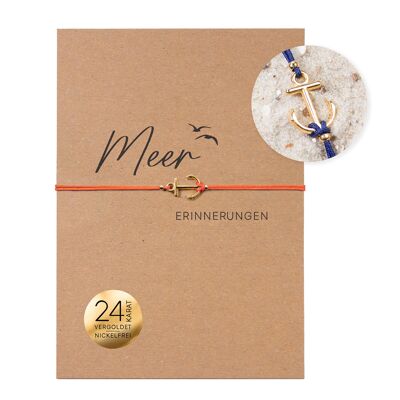 Pulsera en tarjeta - Ancla - Recuerdos del mar