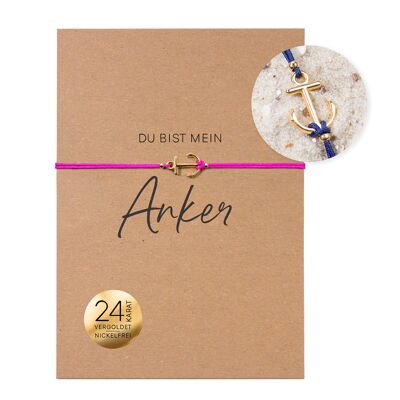 Bracelet on card - Anchor - You are my anchor