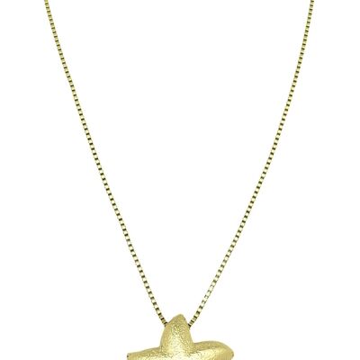 Starfish necklace in gold and brass plating.Length 50