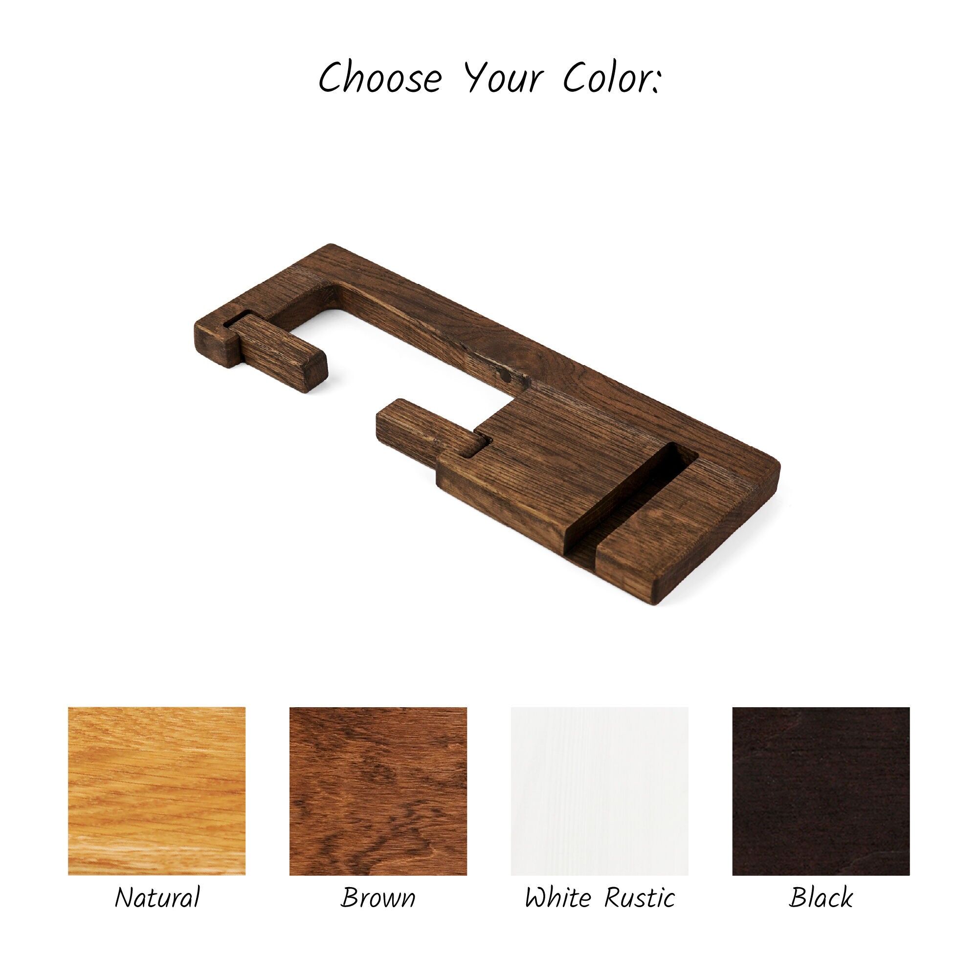 Rustic Wooden Toilet Paper Holder for Wall Mount Bathroom Decor, Farmhouse Style, Small Space Storage