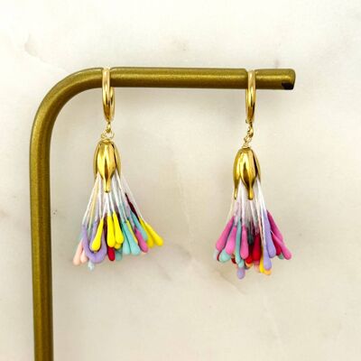Peacock Hoop Earrings