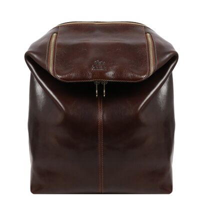 Leather Backpack for Women - A Bend in the River