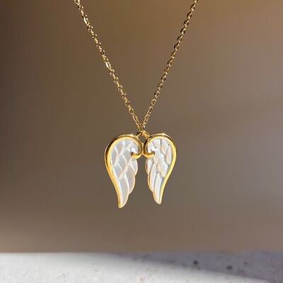 Symbolic Angel Wing Stainless Steel Necklace