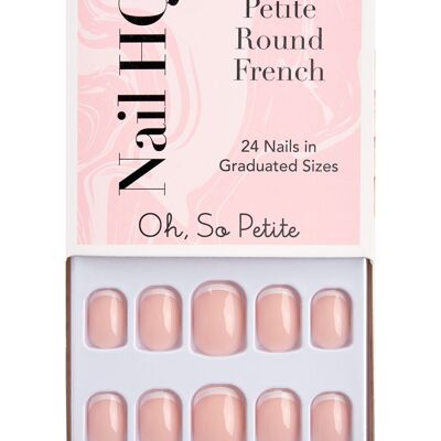 Nail HQ Petite Round French Nails (24 Pieces)