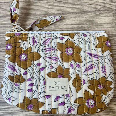 small Camel Lurex pouch