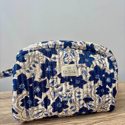 Blue Lurex Toiletry Bag