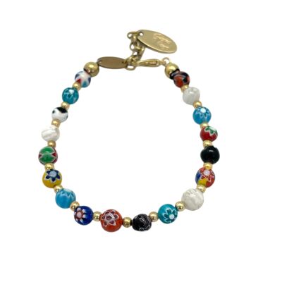 Talisaman de Luz crystal bracelet in multi-colored gold