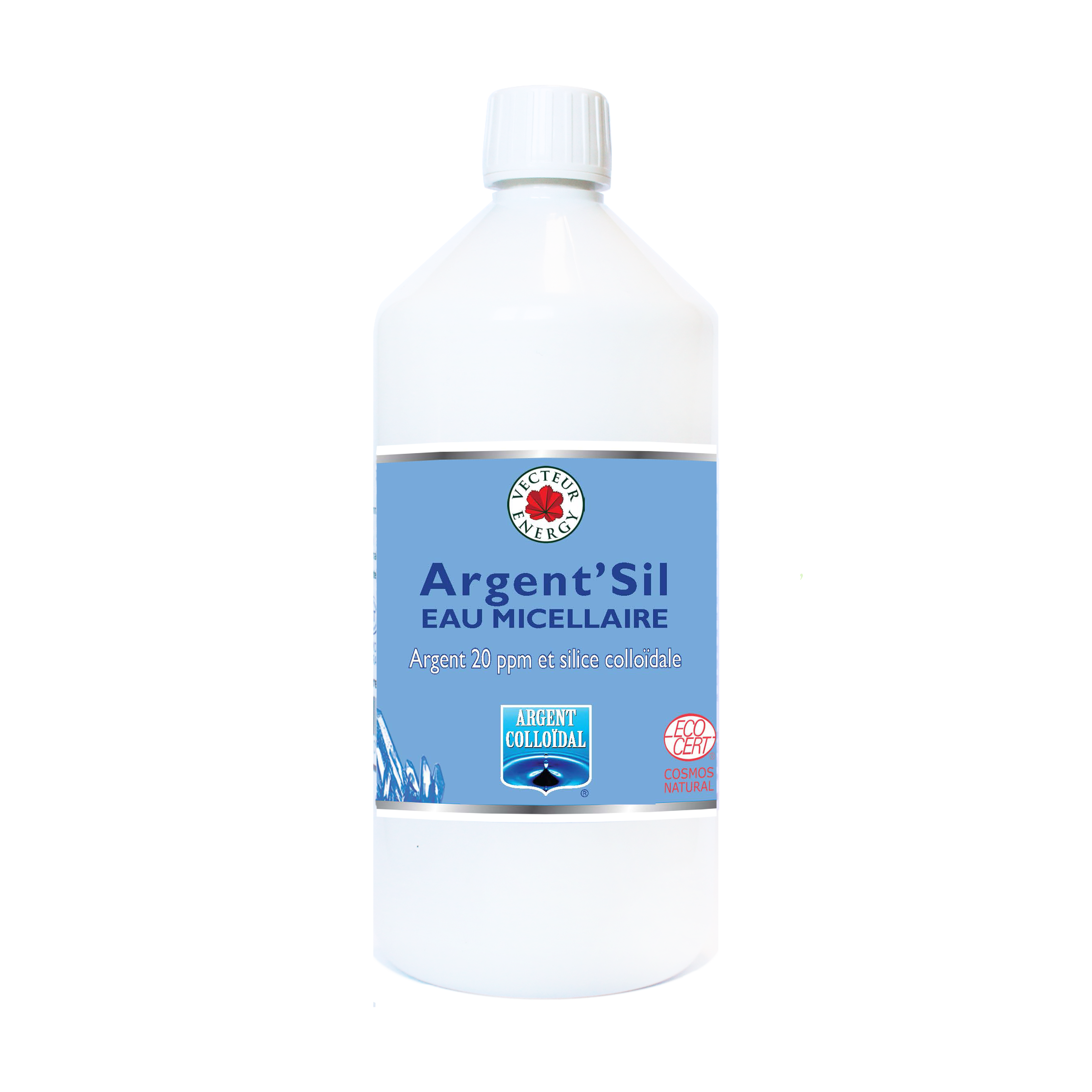 Argent'Sil 20 ppm - 1 liter - Colloidal silver - Energy Vector