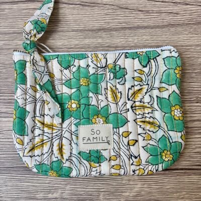 small Anise Green Lurex pouch