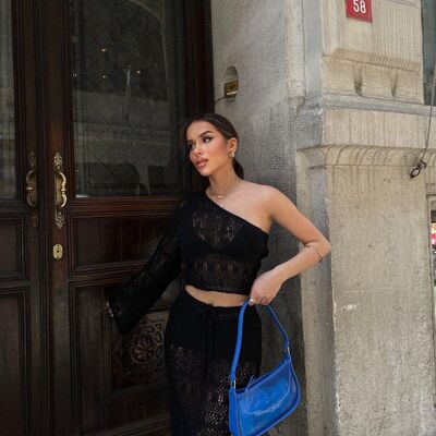 Conjunto de malla negra asimétrica