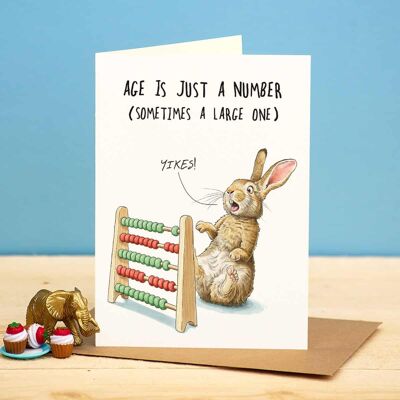 Just A Number Card - Birthday Card - Funny