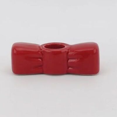 Candle holder bow red