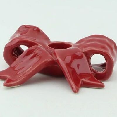 Bougeoir noeud rouge