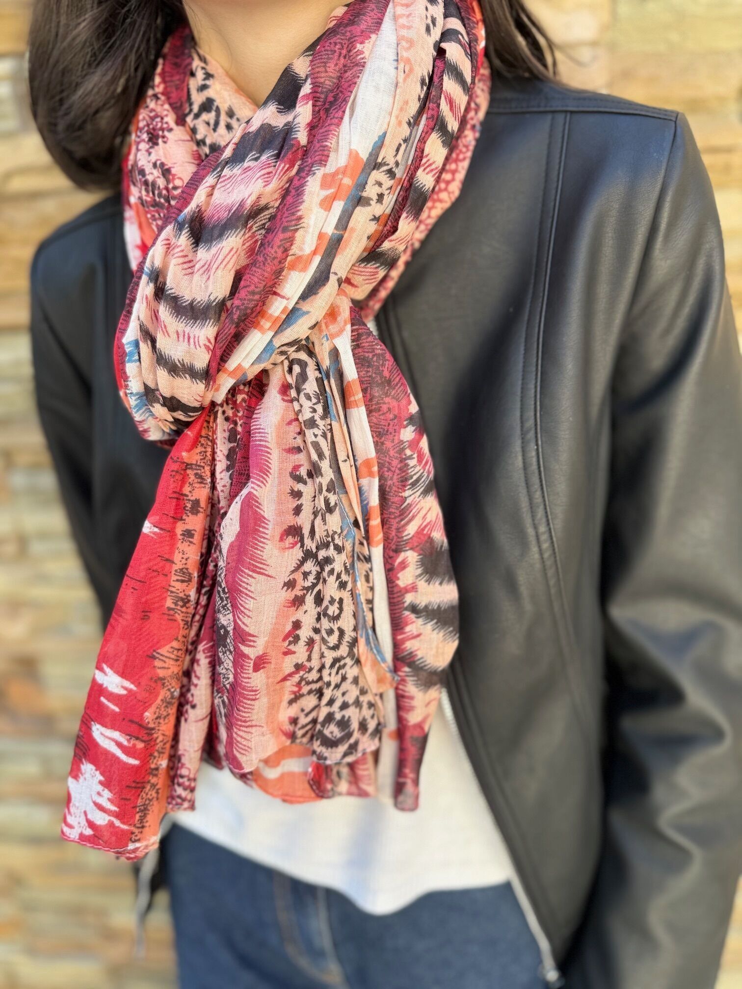 Bufanda 100% algodón indio para mujer