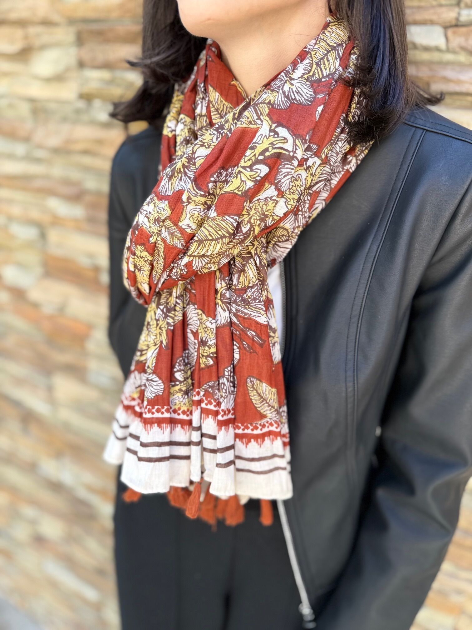 Bufanda de mujer 100% algodón indio