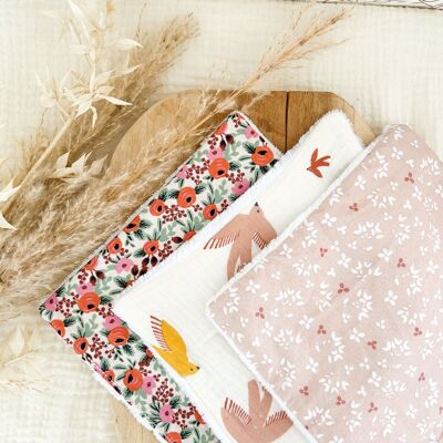 set of 3 mini face towels