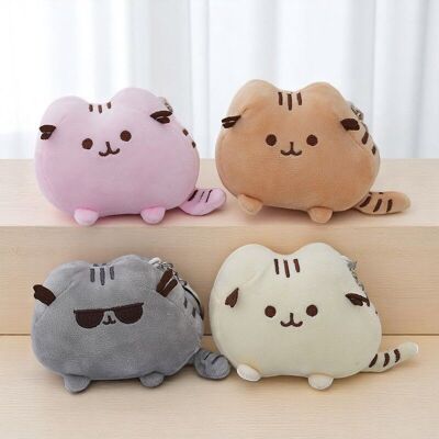 Portachiavi di peluche a forma di gatto dei cartoni animati da 12 cm - Ciondolo per borsa di peluche a forma di gattino