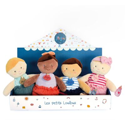 LES PETITS LOULOUS DOLLS, display of 4 models x 2