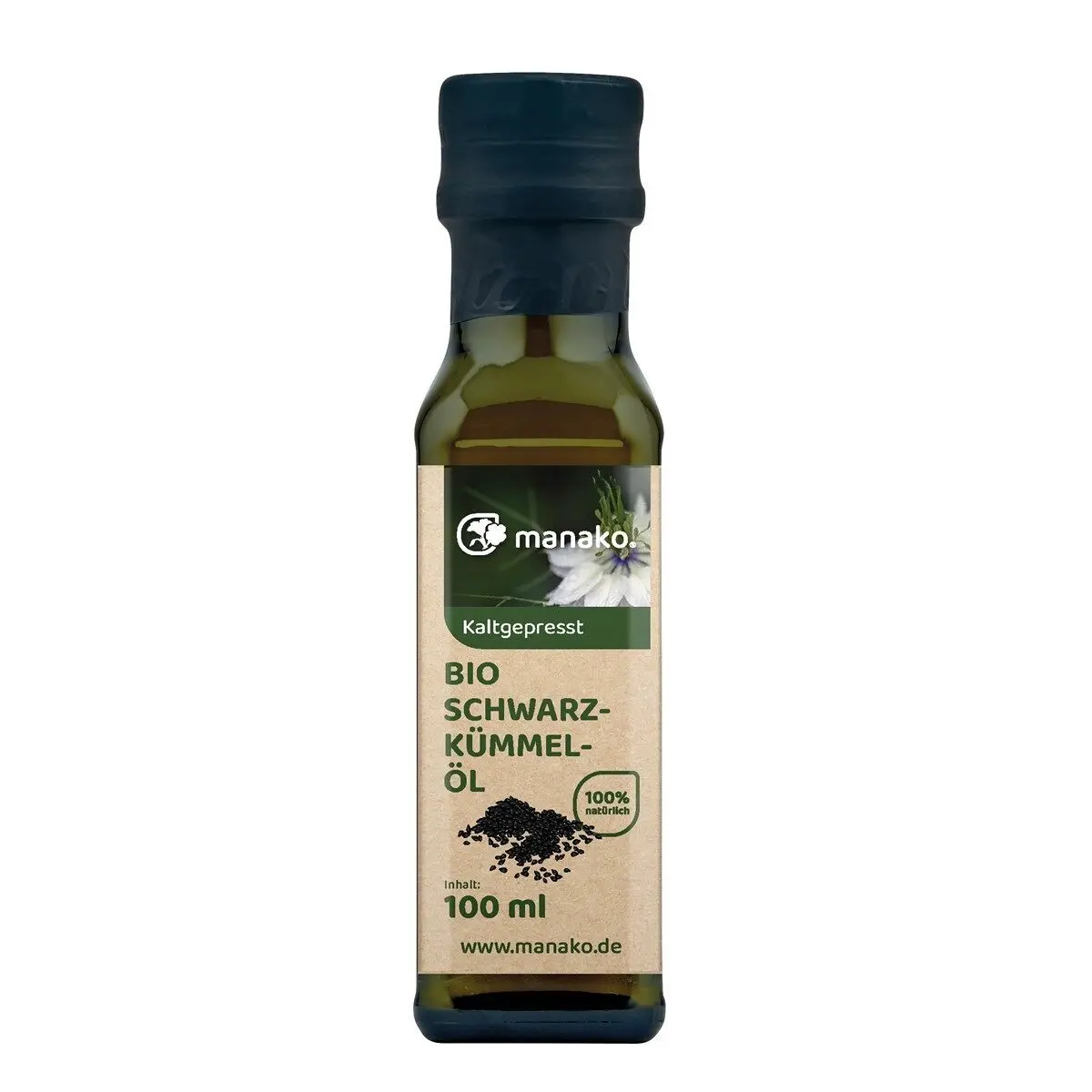 Huile De Graines Noires Bio 100% Pure - Pressée à Froid, Cumin Nigella - Support Immunitaire