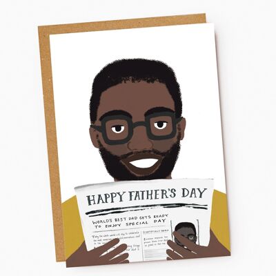 'Best Dad Ever' Black Dad Father's Day Card