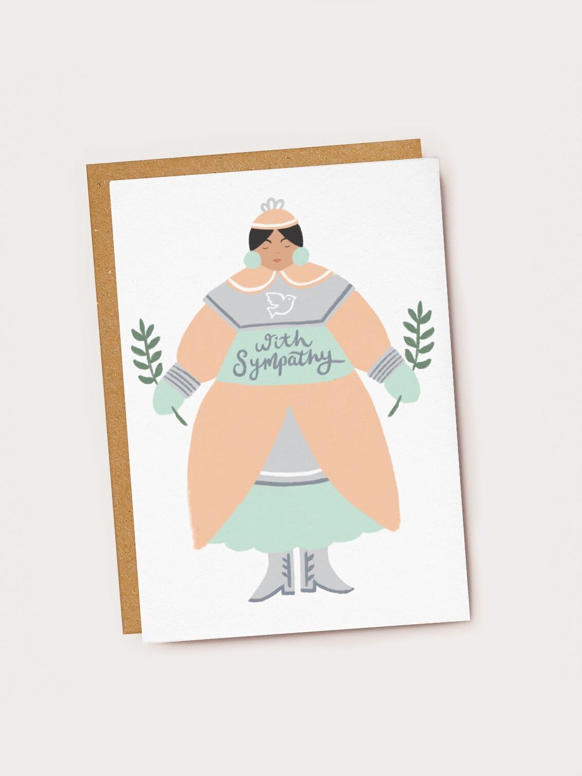 Con simpatia Folk Lady Card