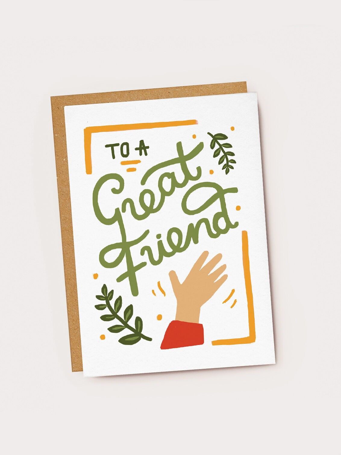 Biglietto illustrato per un grande amico