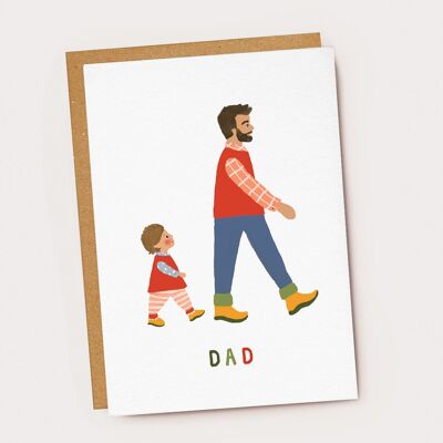 Carte de fête des pères pour papa en bas âge