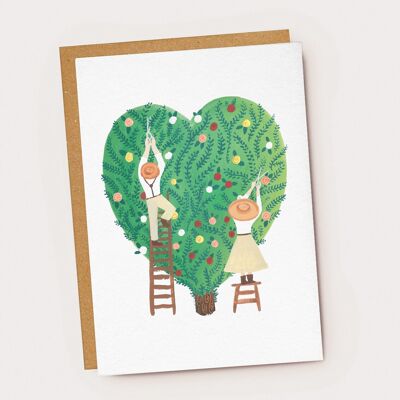Topiary Heart Love Card