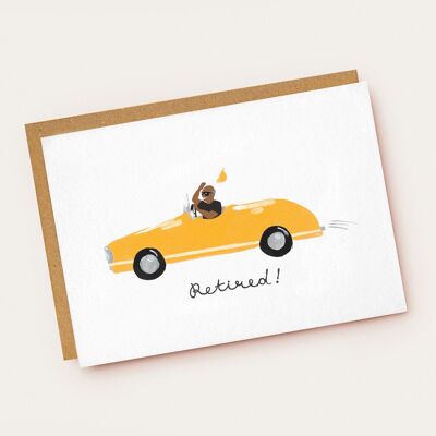 Pensionato!Carta da uomo con auto sportiva