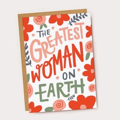 Tarjeta de la mujer más grande del mundo - Ella - Día de la Madre