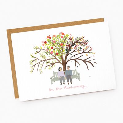 On Our Anniversary - Seasons Tree - Anniversary Card