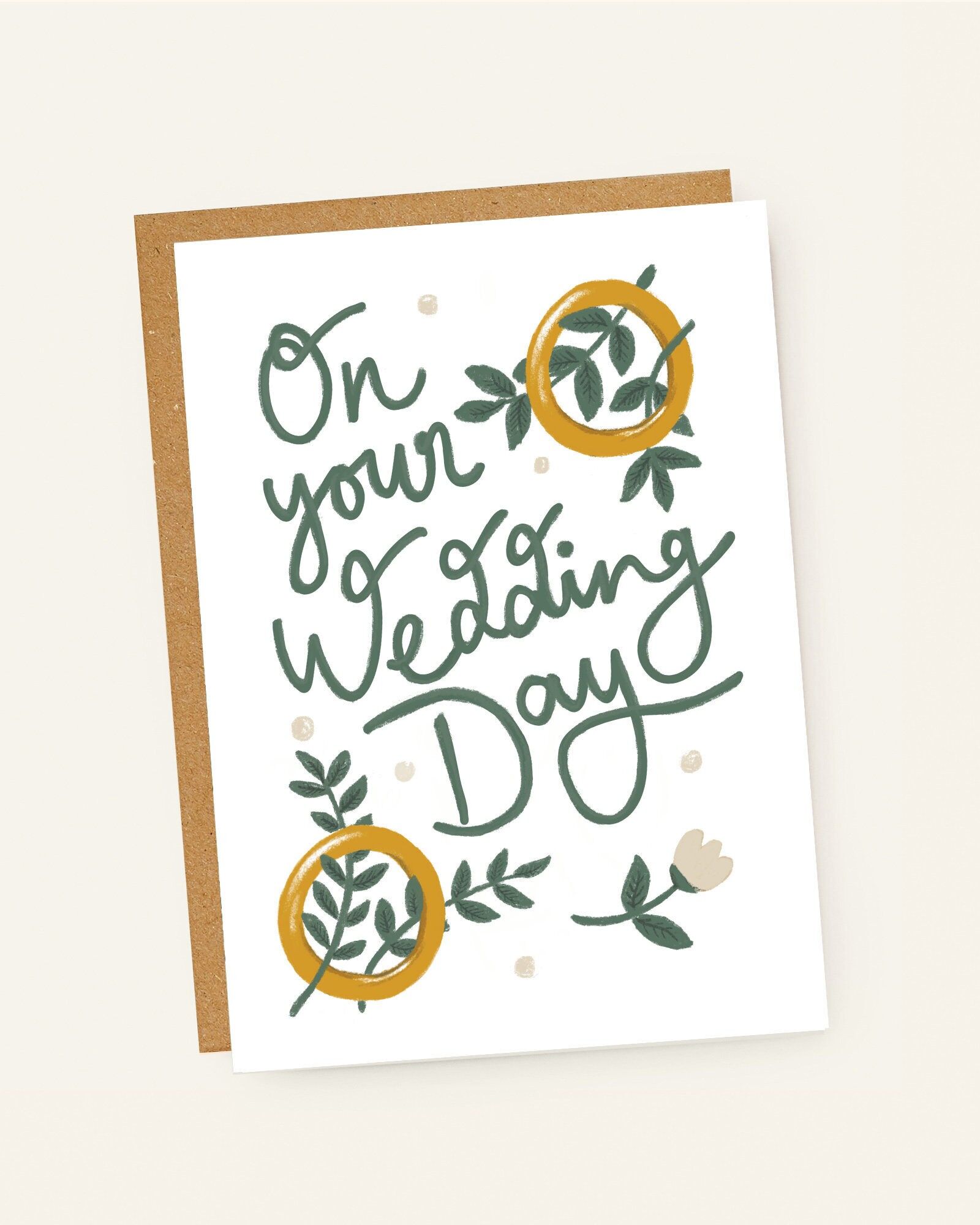 An Ihrem Hochzeitstag Blumenringe Karte