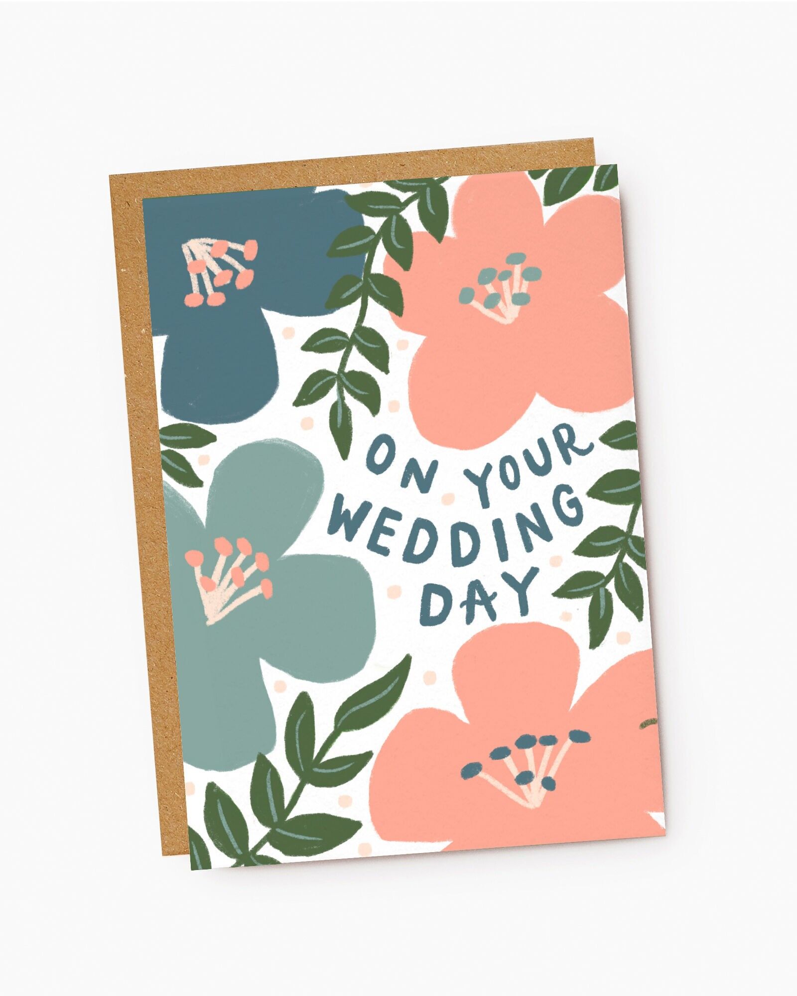 An Ihrem Hochzeitstag Blumenhochzeitskarte