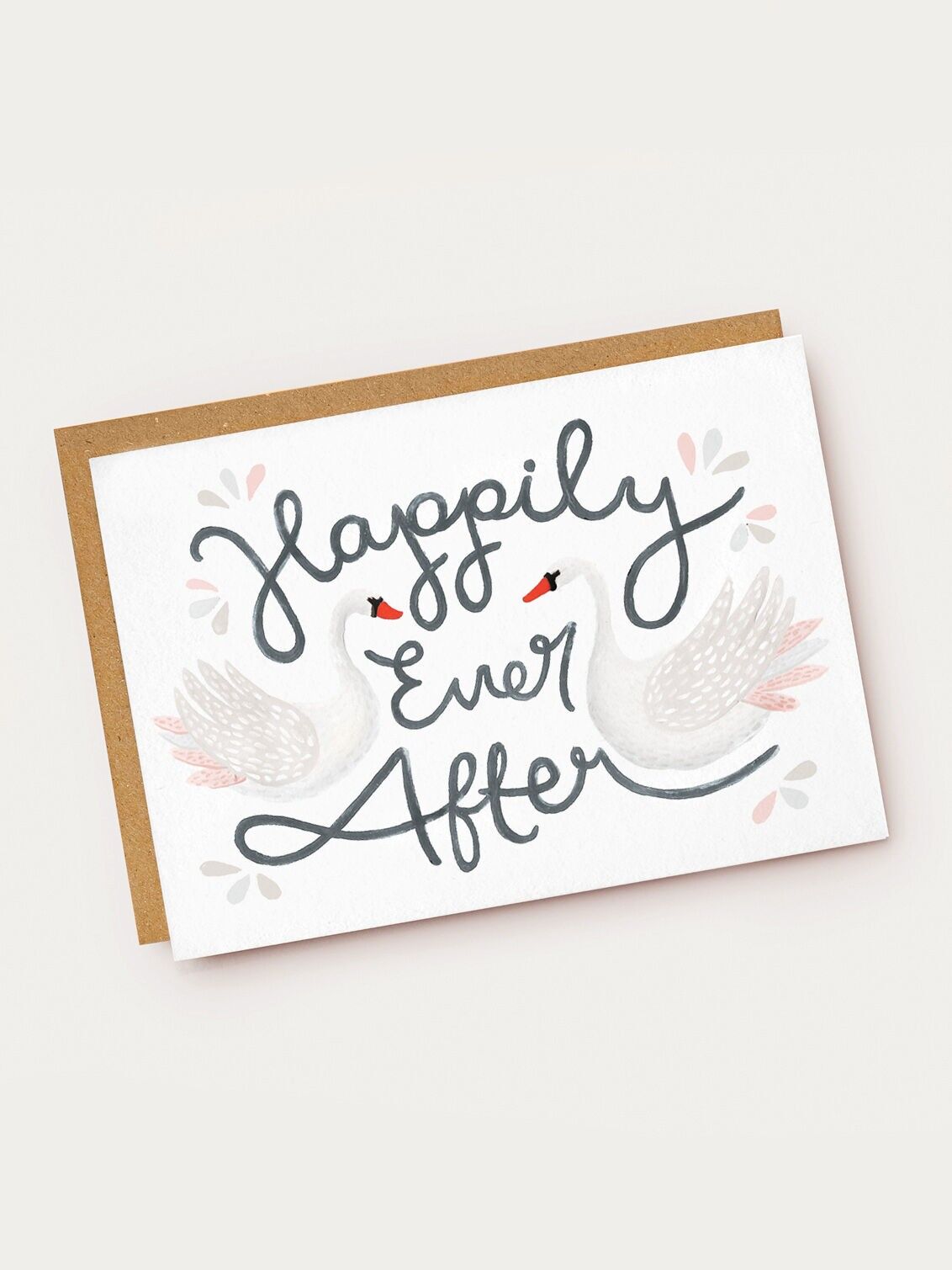 Happily Ever After - Schwanen Hochzeitskarte