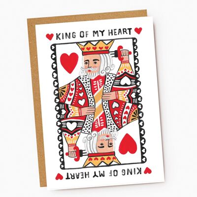 'King Of My Heart' Valentine Love Card