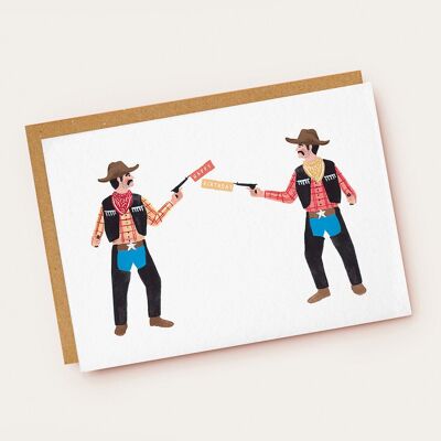 Biglietto di auguri di buon compleanno da cowboy