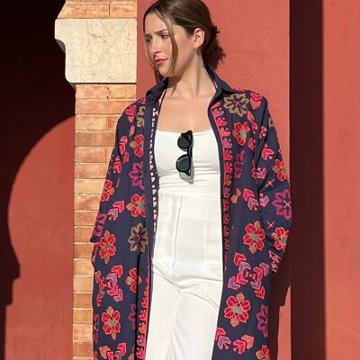 « Kimono-Robe Nomade » – Broderie Indienne