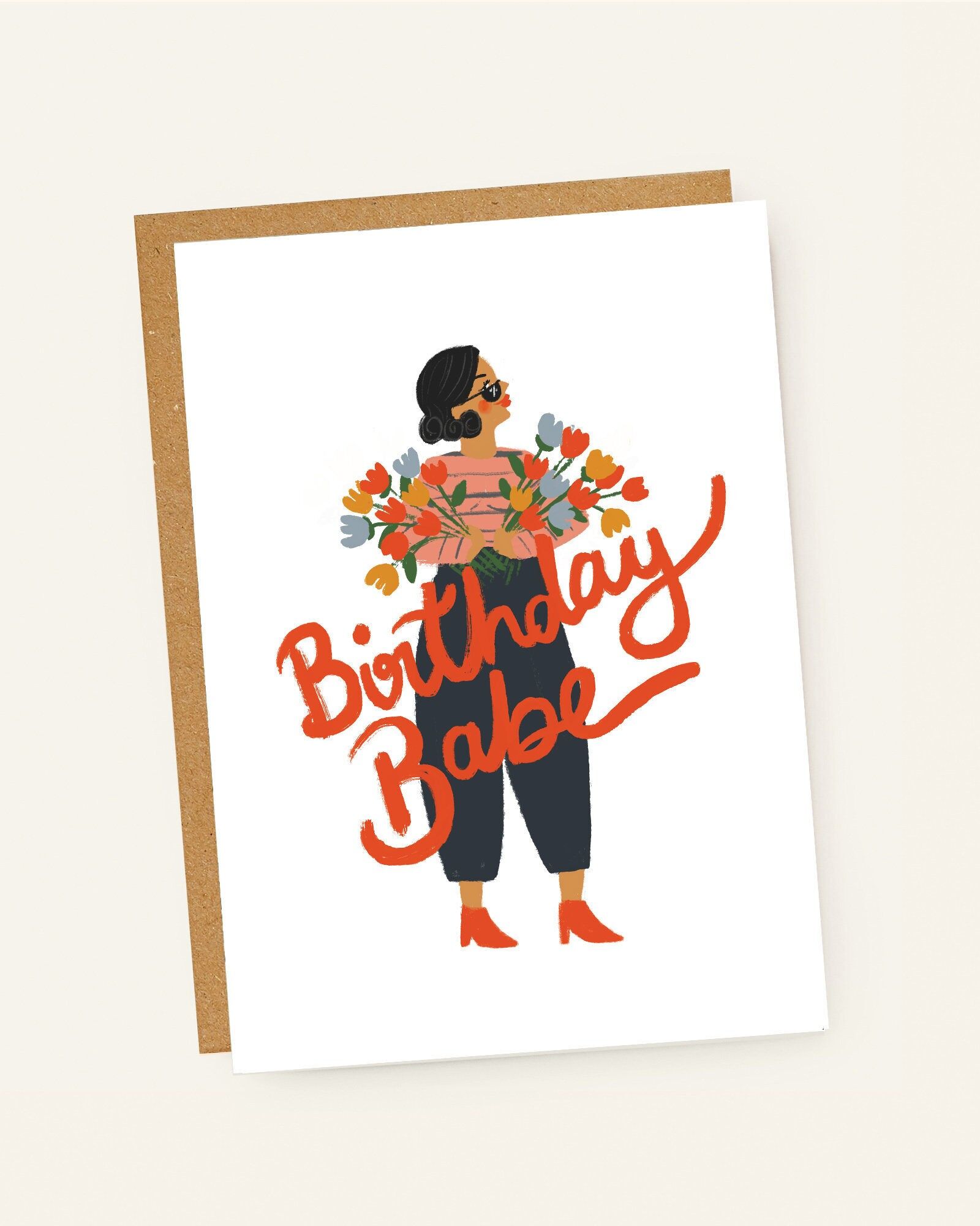 Red Chic Birthday Babe - Geburtstagskarte - Sie