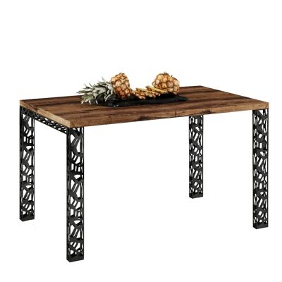 Table à manger extensible Prenouvellon en chêne foncé