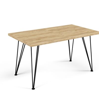 Table à manger extensible Thusy en chêne doré