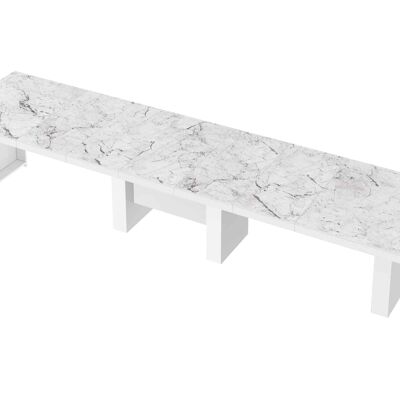 Table à manger extensible Cambounes Venatino blanc brillant