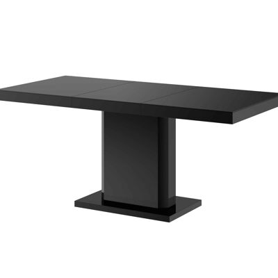 Table à manger extensible Riols noire brillante
