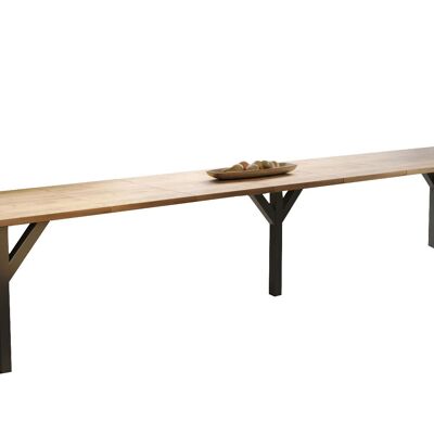 Table à manger extensible Espèche en chêne doré