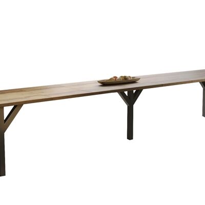 Table à manger extensible Espèche en chêne foncé