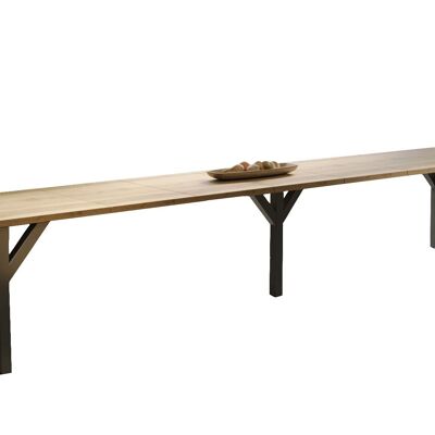 Table à manger extensible Vendemian en chêne Wotan - 130-240 x 90 cm