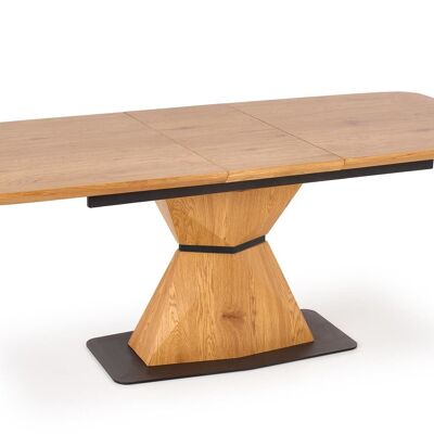 Dicy Extendable Dining Table Black High Gloss - White & Black High Gloss